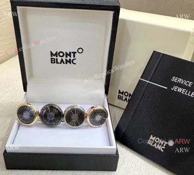 Mont blanc Round Cufflinks Flower Face Men Gift